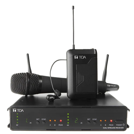 TOA WS-402 dual-channel wireless microphone