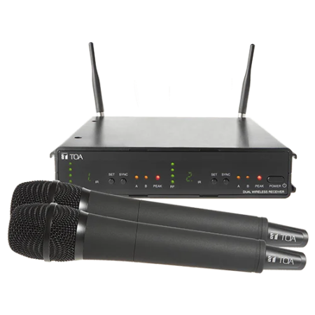 TOA WS-422 dual-channel wireless microphone system